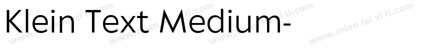Klein Text Medium字体转换